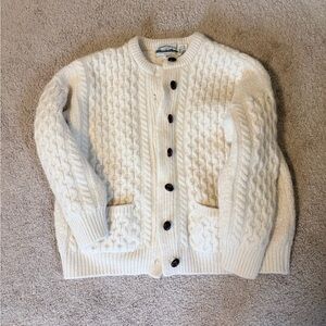 Irish Wool Cable Knit Cardigan